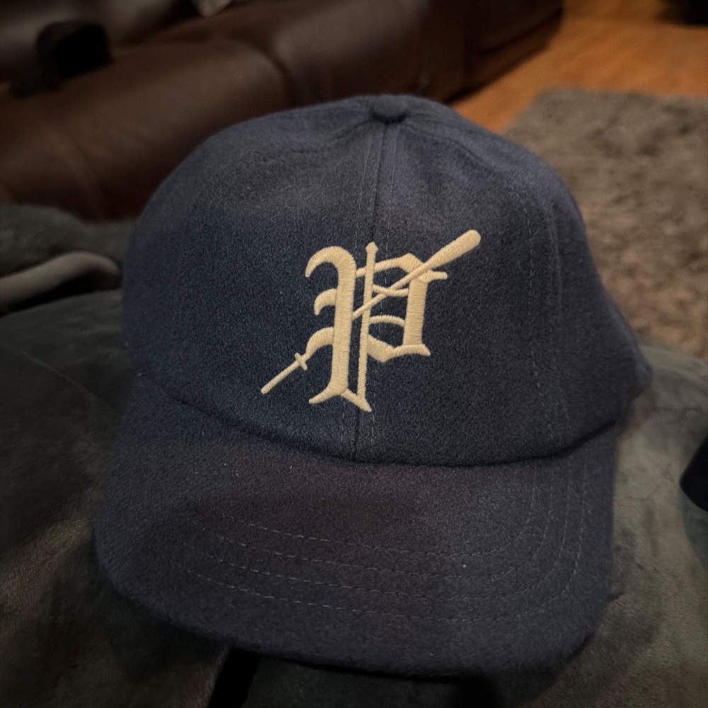 Polo by Ralph Lauren vintage unique hard to find Dark Blue Cap with Cream Logo